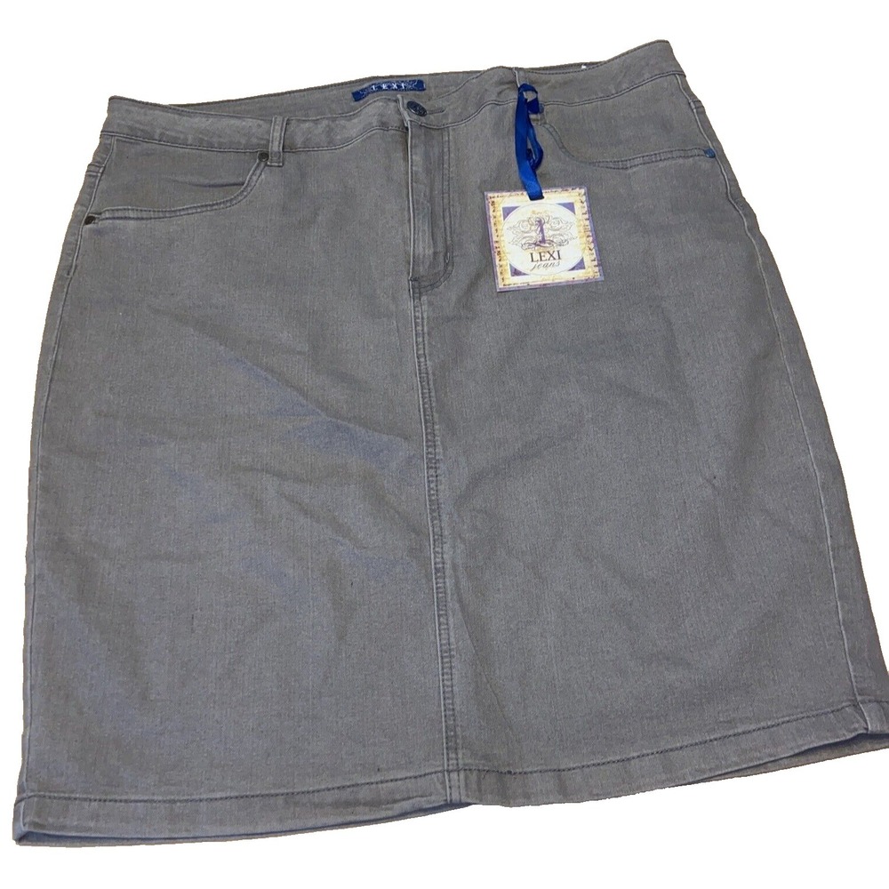 Lexi Denim women's Skirt Size 22 Grey